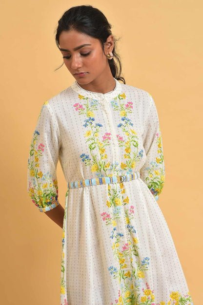 White Floral Summer Vacay Dress - Image 1